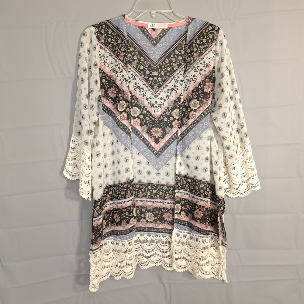 Jolt Women's Cardigan Size M Multicolor Floral‎ Cover-Up